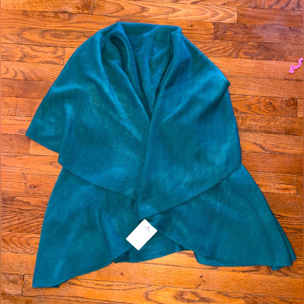 SHAWL VEST NWT OCEAN TEAL